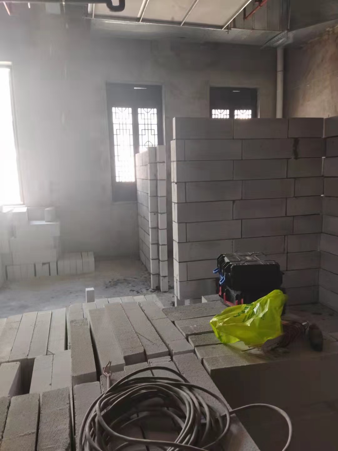 泡沫砖隔墙施工展示